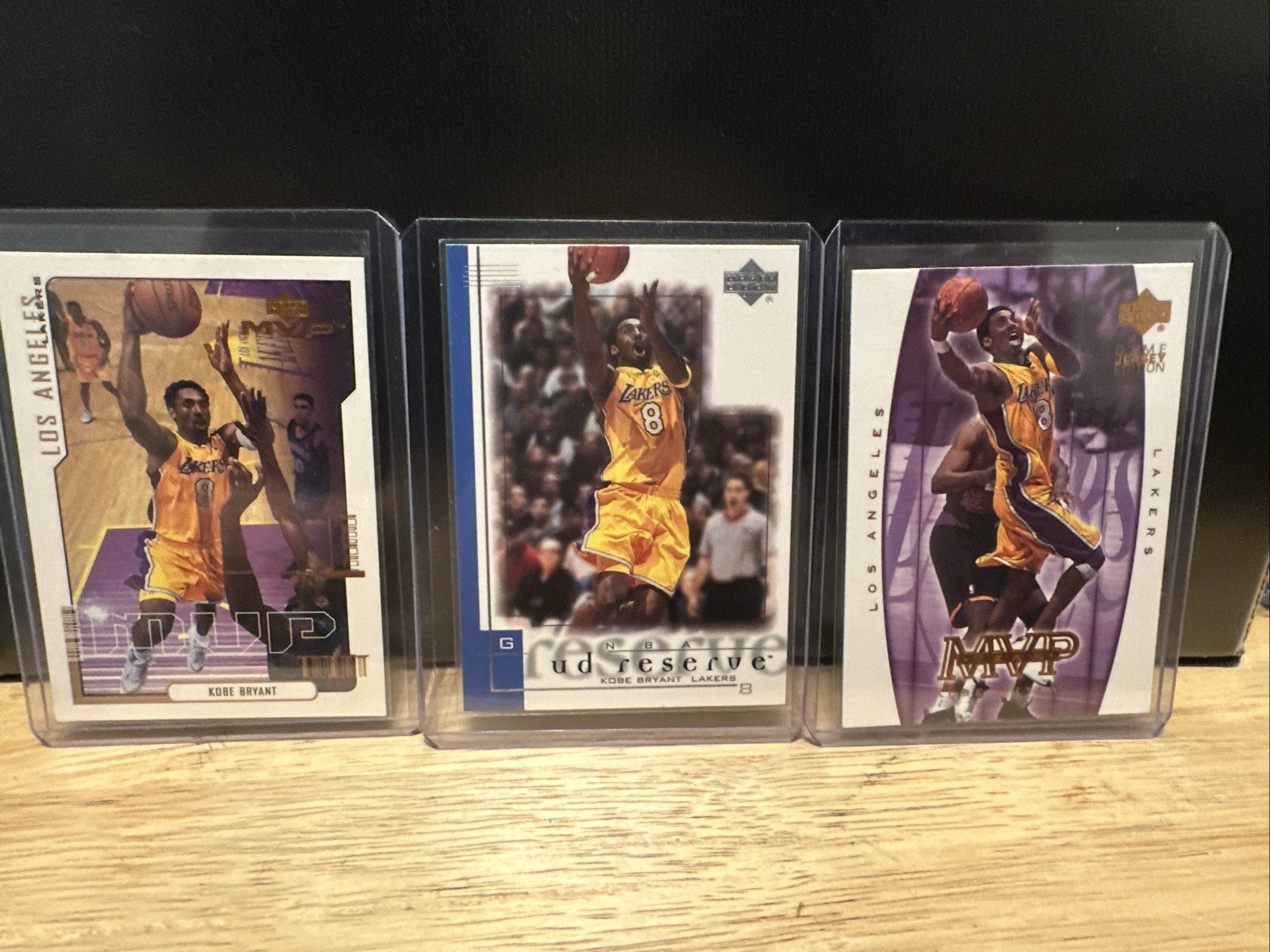3 Card Lot Kobe Bryant Upper Deck UD Reserve MVP Los Angeles Lakers