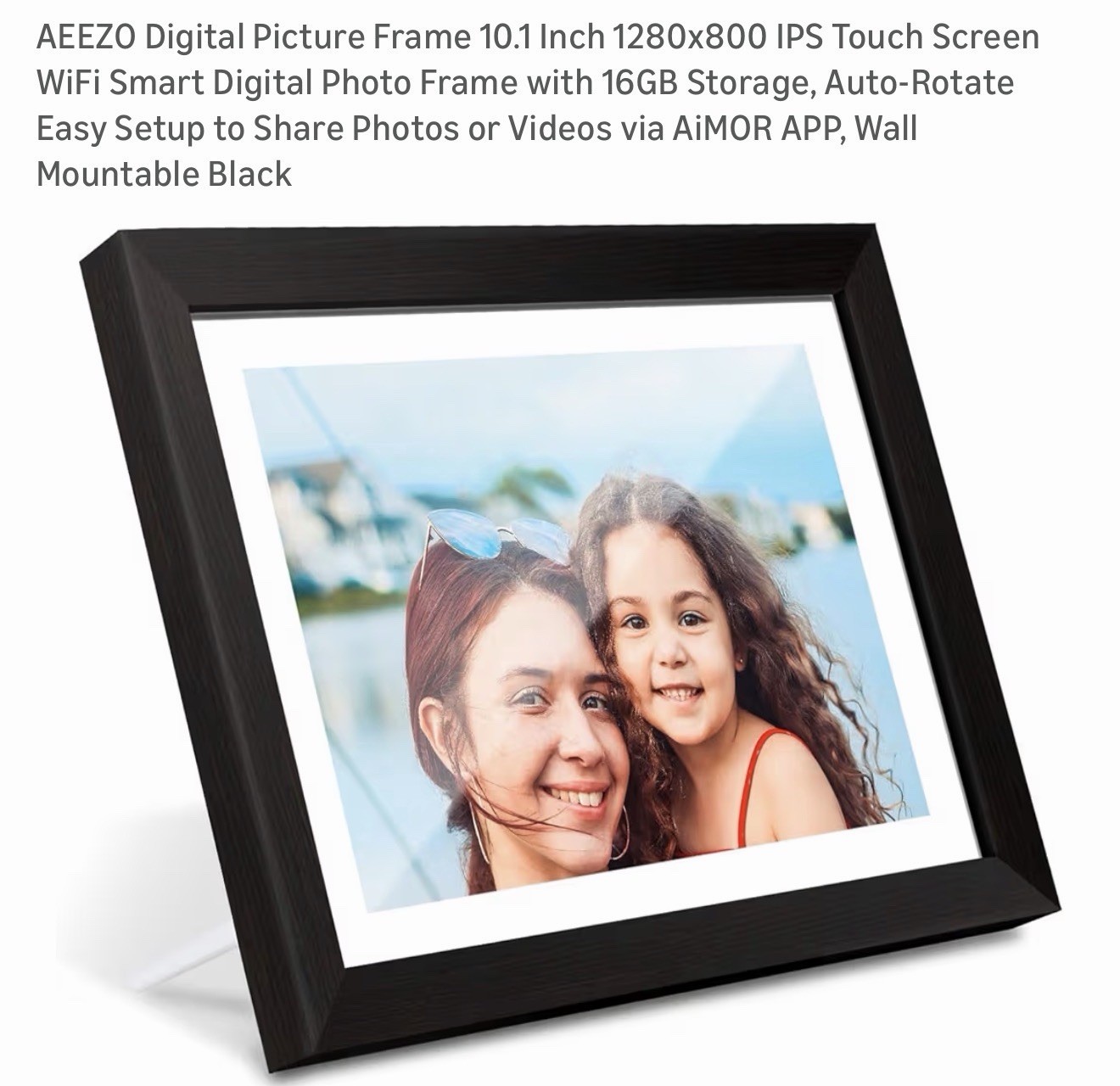 AEEZO Digital Picture Frame 10.1 Inch 1280*800 IPS Touch Screen WiFi with 16GB