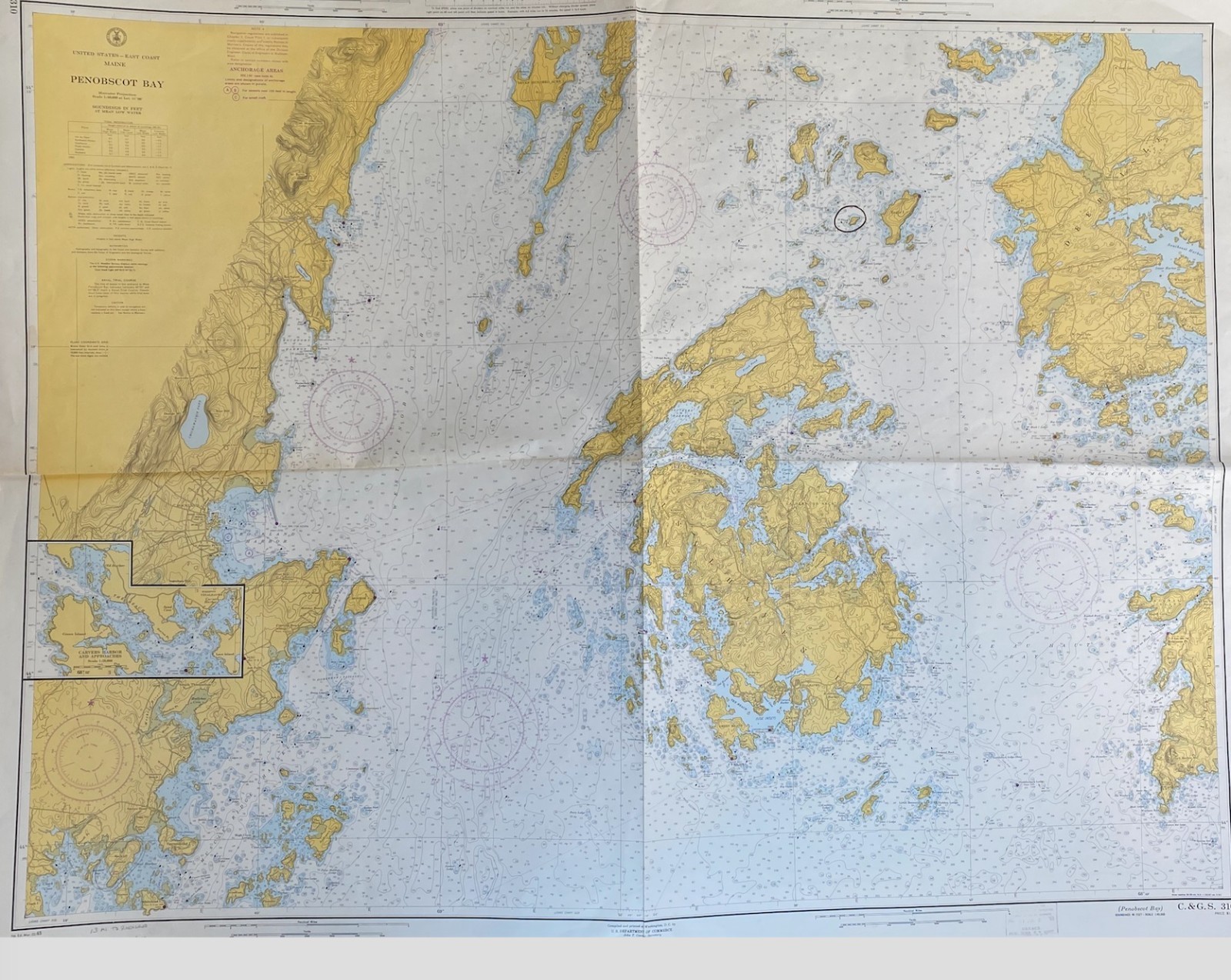 Vintage Nautical Charts (Turks Islands, Boston Harbor, Martha's Vineyard, etc.)