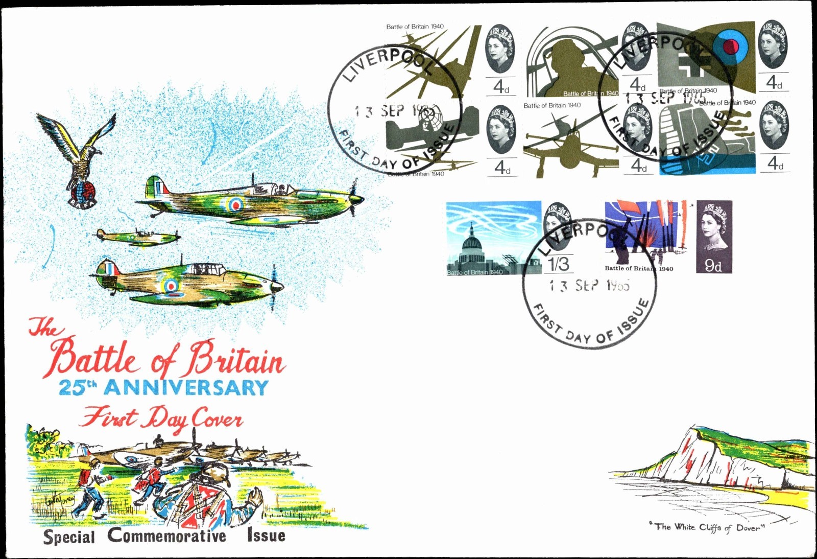 Great Britain Battle of Britain 25th Anniversary First Day Cover Liverpool