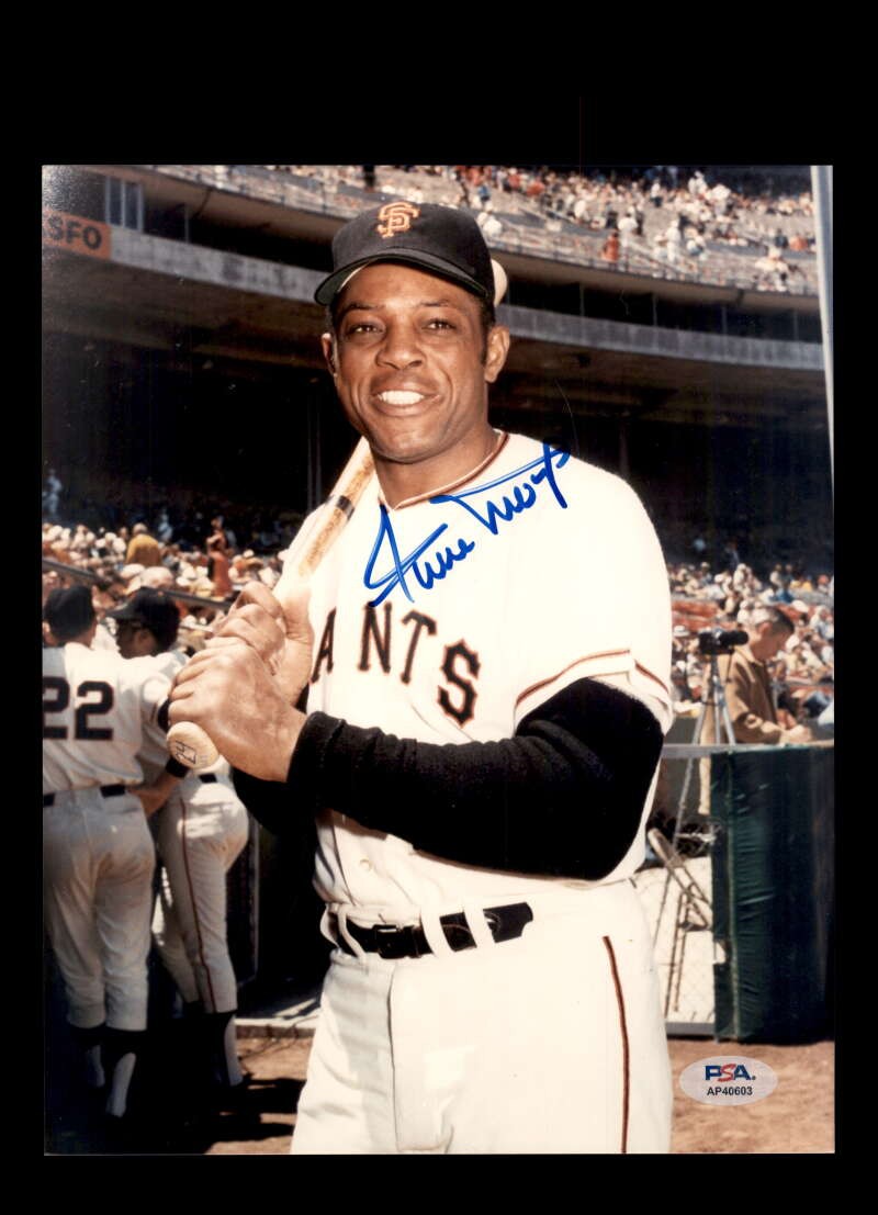 Willie Mays PSA DNA Autograph 8x10 Photo Signed Giants