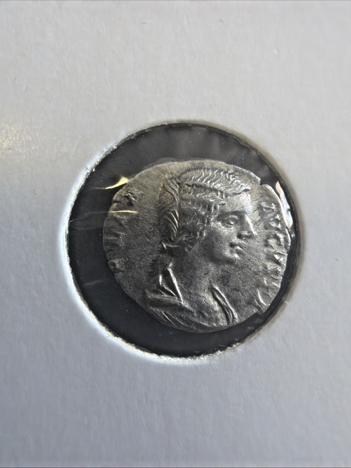 Ancient ROMAN JULIA DONNA DENARIUS SILVER COIN Rare 193-217 AD