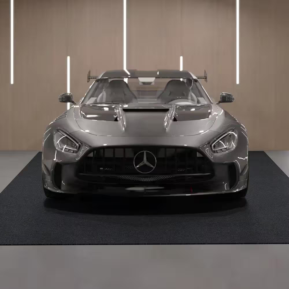 Waterproof Garage Floor Mat for under Car 6.6 Ft. X 8.5 Ft. Compact Size Carpet 