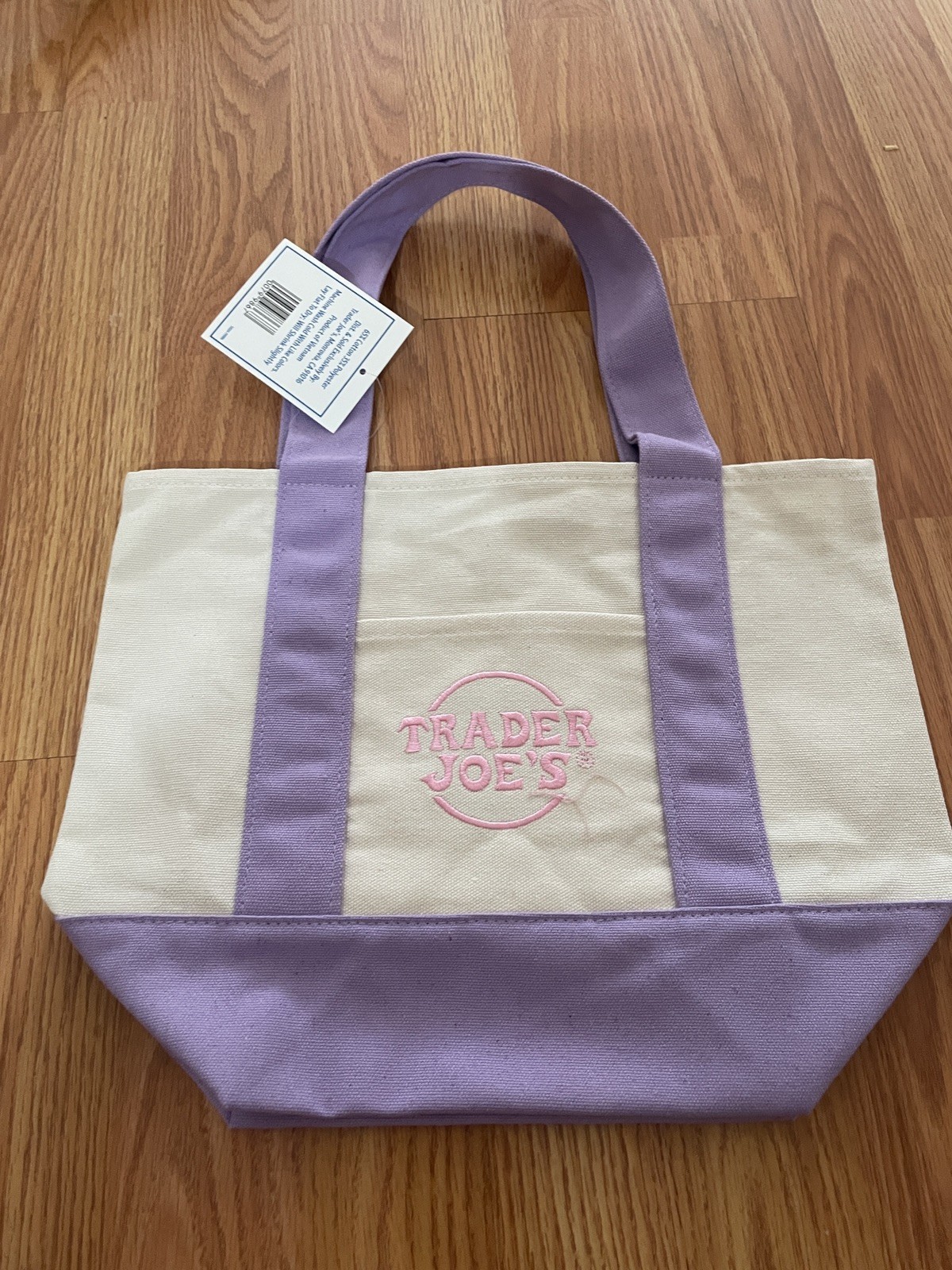 Trader Joe’s Mini Canvas Tote Bag /2025 Limited Edition/Pastel PURPLE/NWT