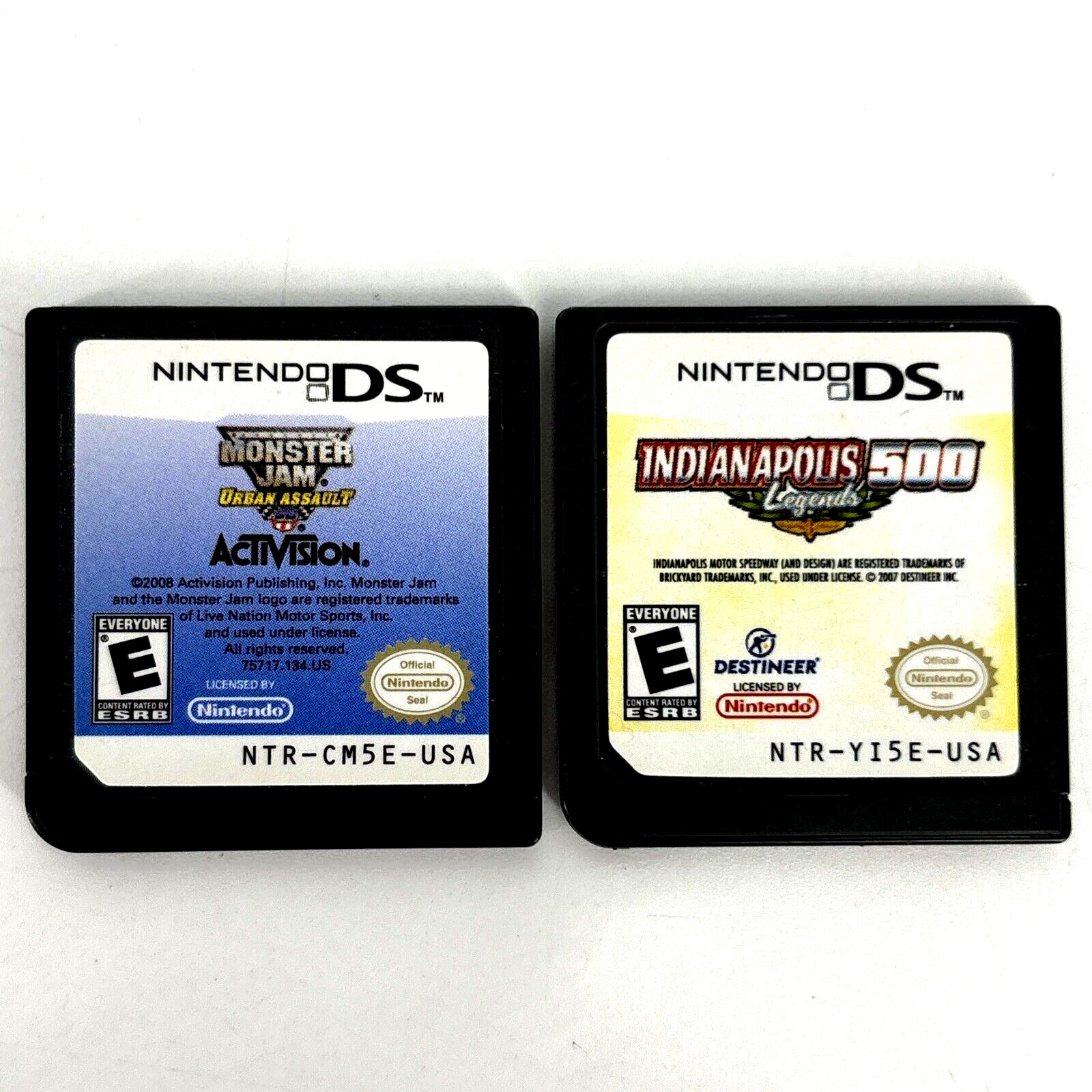 Nintendo DS Game LOT Monster Jam Path of Destruction & Indianapolis 500 Legends