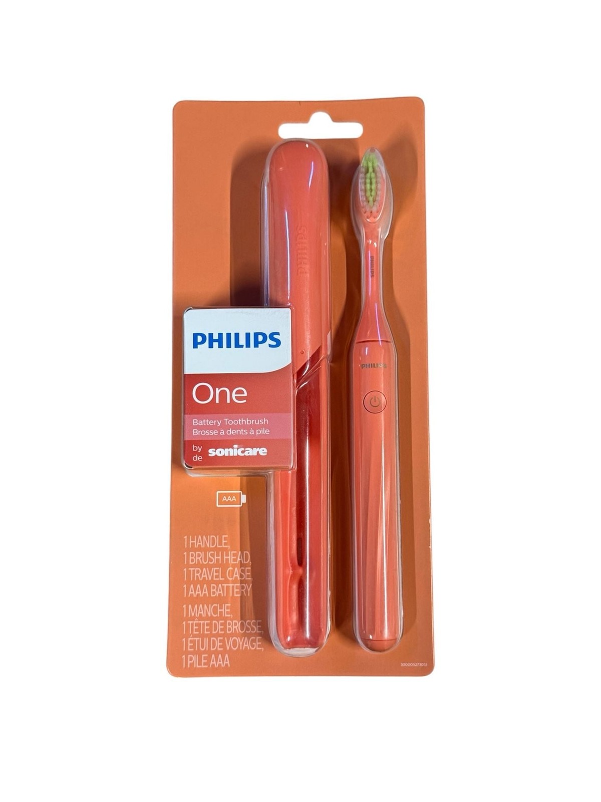 NEW, PHILIPS One By Sonicare Battery Toothbrush, Miami Coral