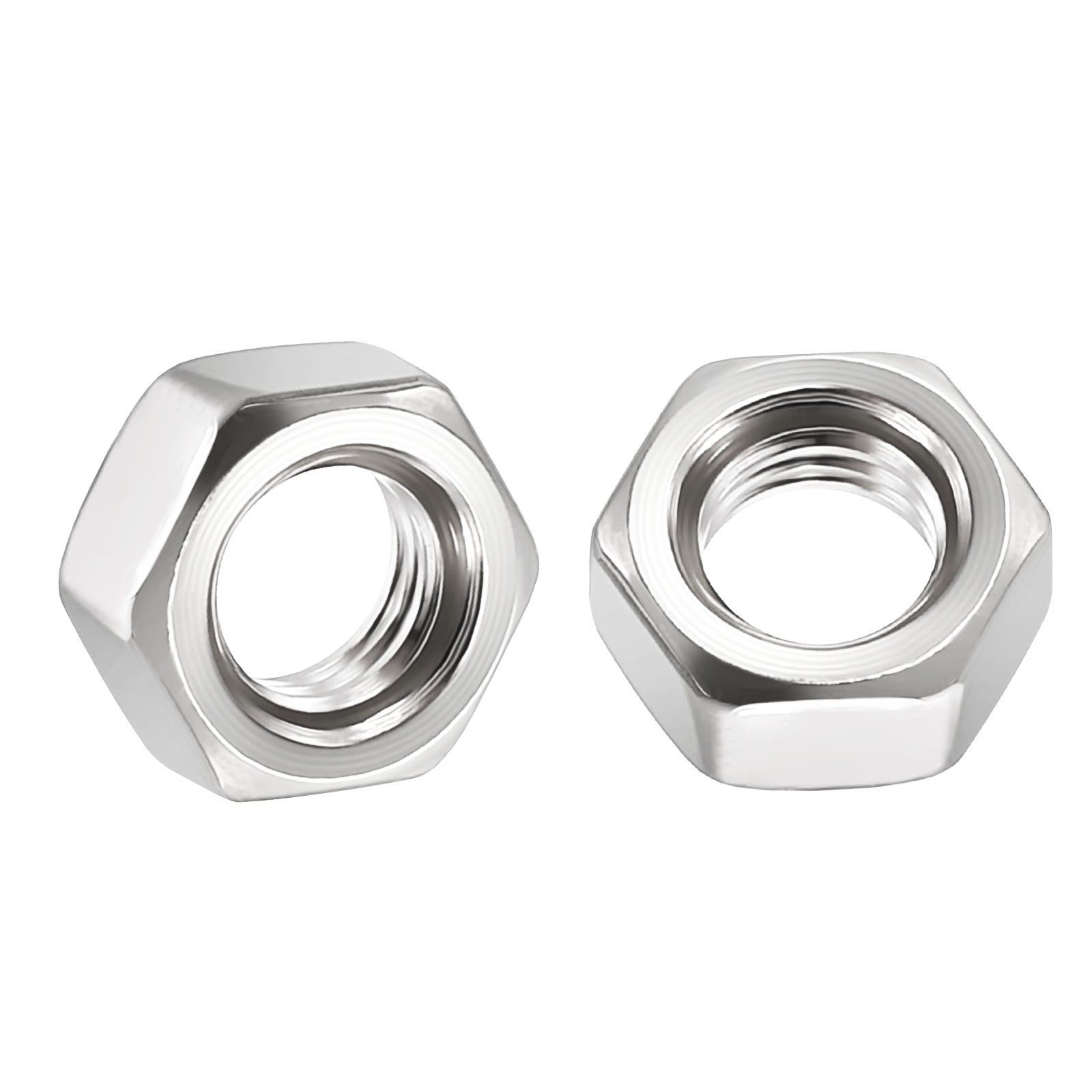 150pcs Hex Nuts - [M5-0.8] 304 Stainless Steel 18-8 Hardware Nuts, Silver