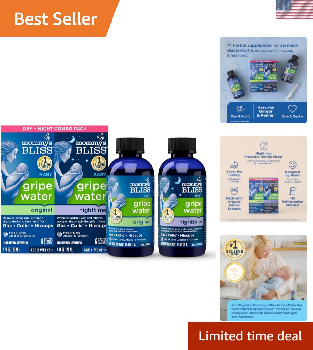 Gripe Water Day & Night Combo, Infant Gas & Colic**, Gripe Water for Babies, ...