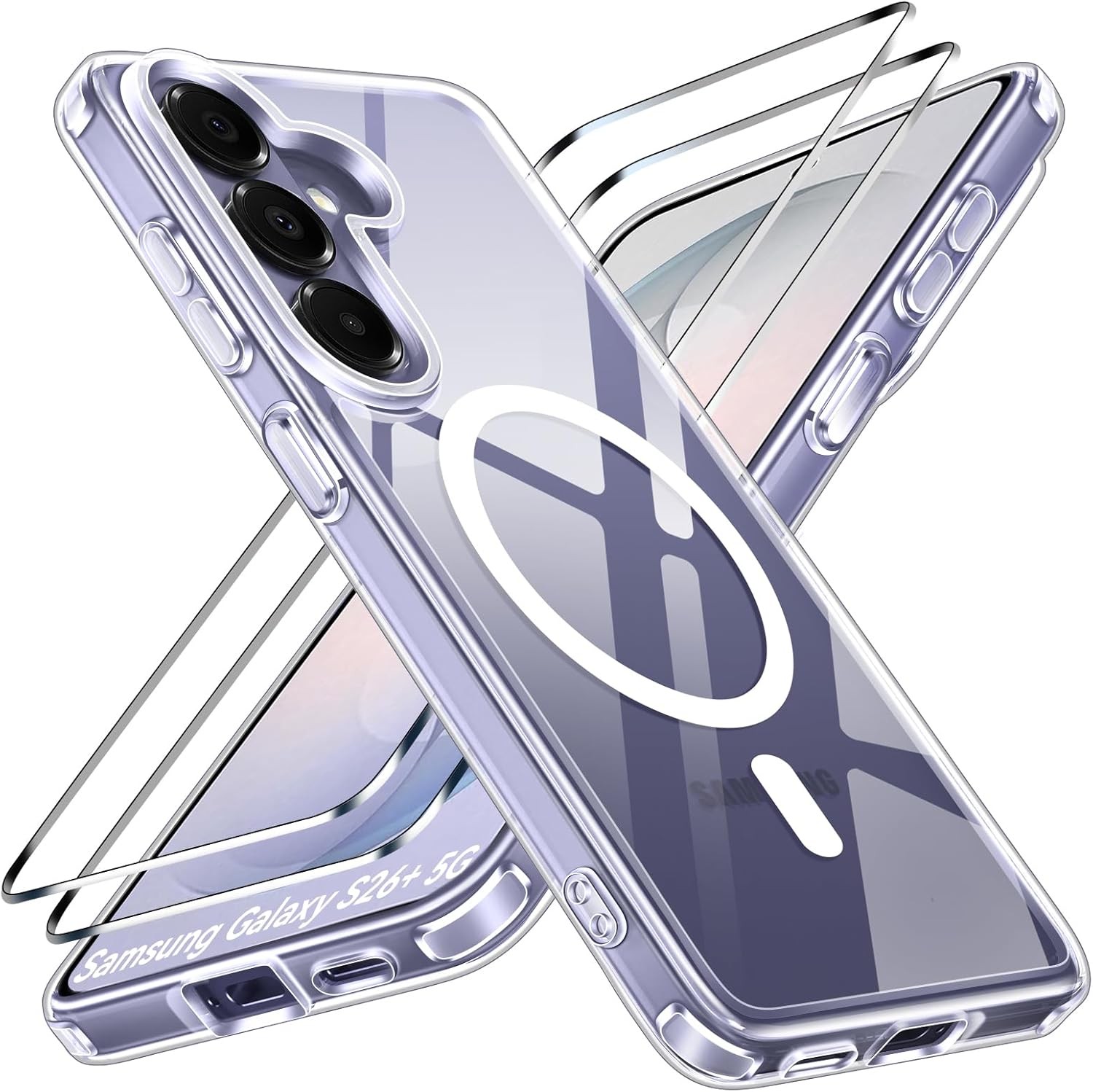 For Samsung Galaxy S26 Plus Case + Screen Protector Shockproof Cover 9H Glass