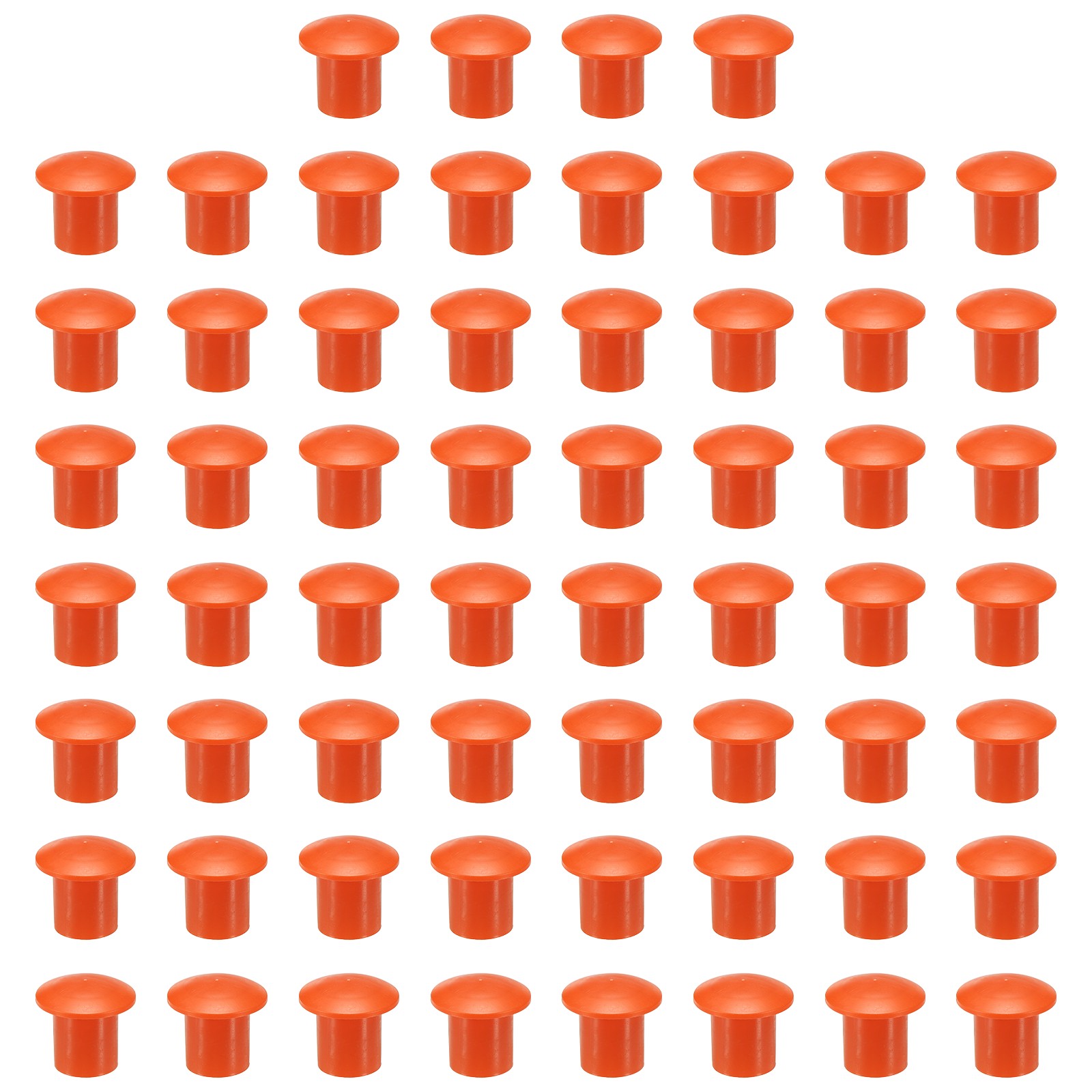 60Pcs Mushroom Rebar End Caps, Rebar Safety Cap Fit 0.31-0.71 Inch, Orange