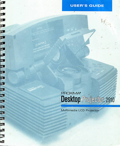 Proxima Desktop Projector 2910 Owner's Manual