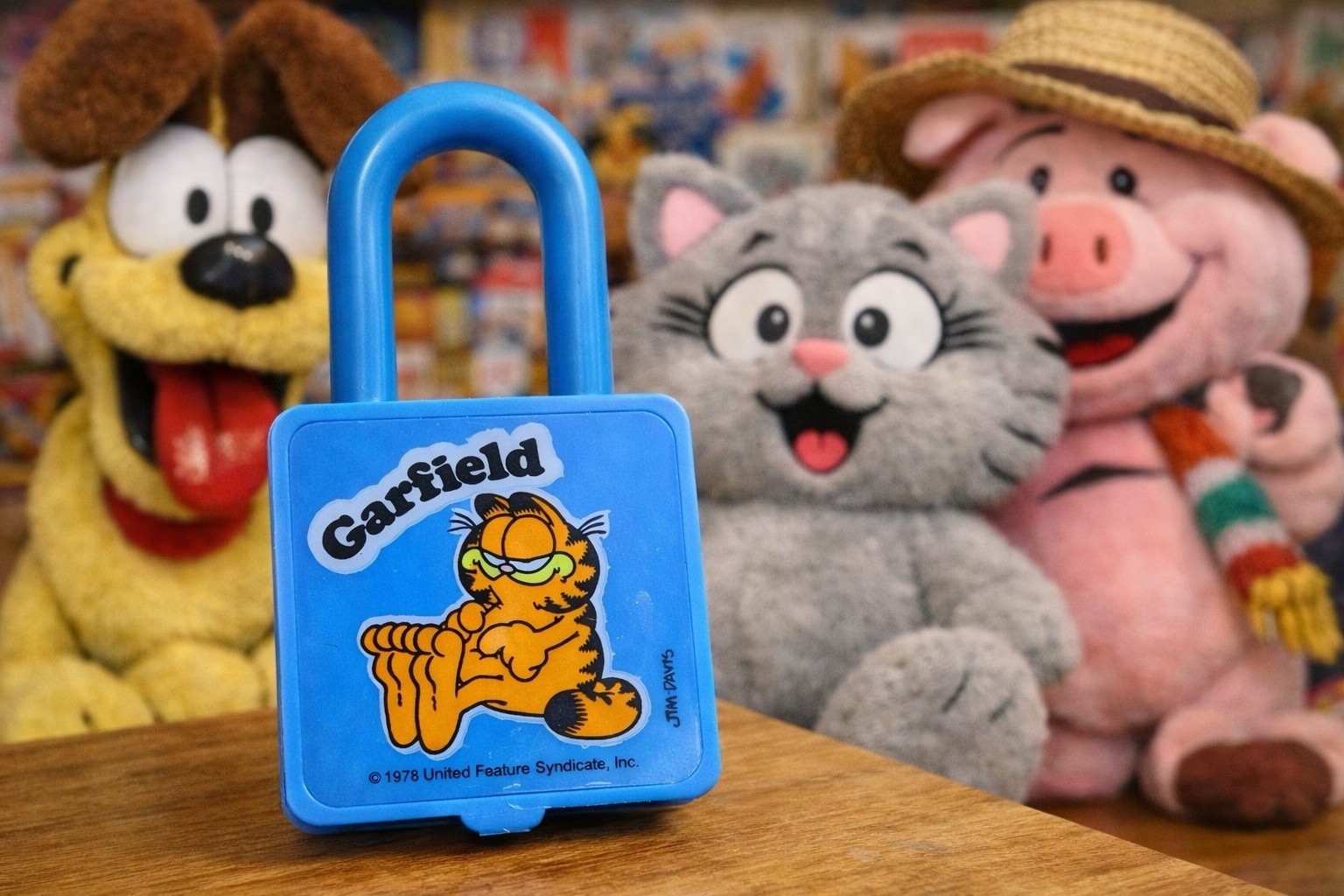 🔒🐱 Ultra-Clean 1978 Garfield Kellogg’s Twist Pad Lock Cereal Premium Rarity