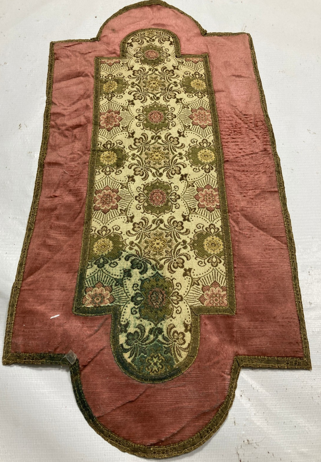 Vintage French Beautiful European Floral Scene Wall Hanging Tapestry 57x28 cm