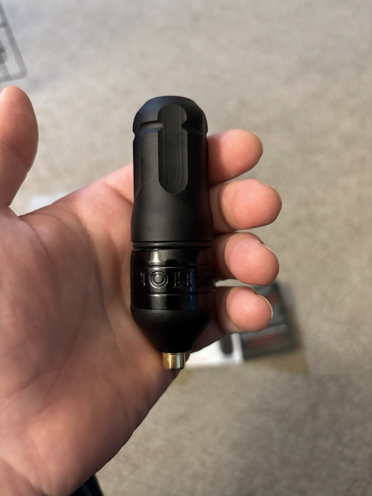 Bishop Wand Liner Tattoo Machine Black Aircraft Aluminum w/ Case