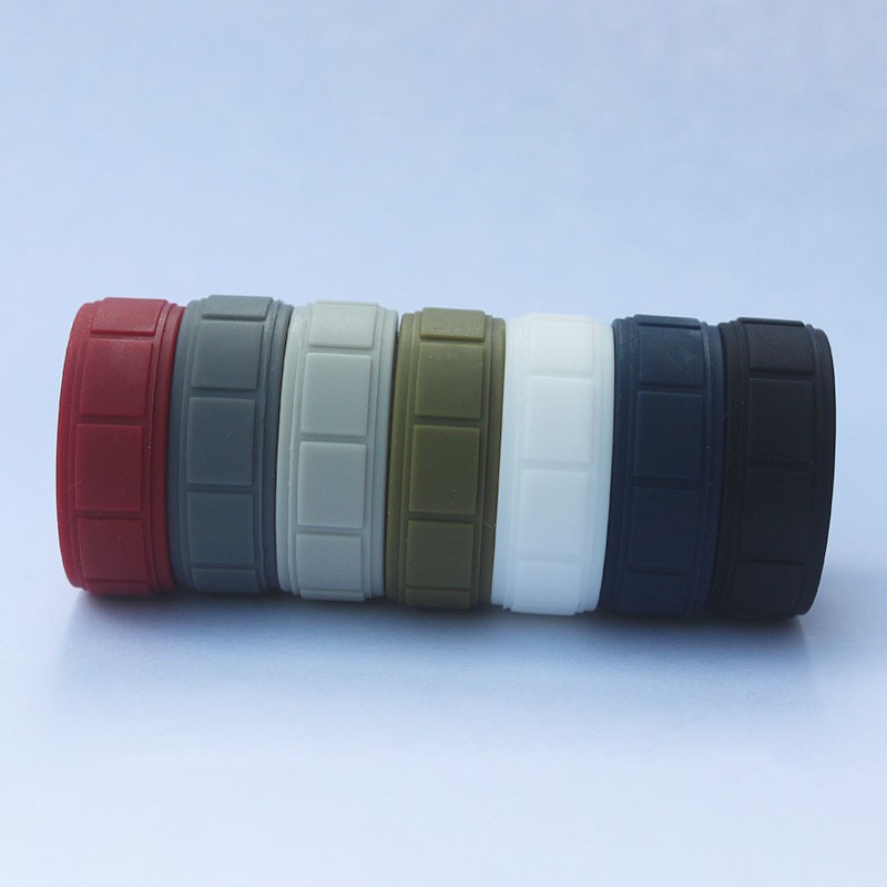 New Silicone Wedding Ring Men's Flex Fit Sport Rubber Band 8-13# Size Jewelry
