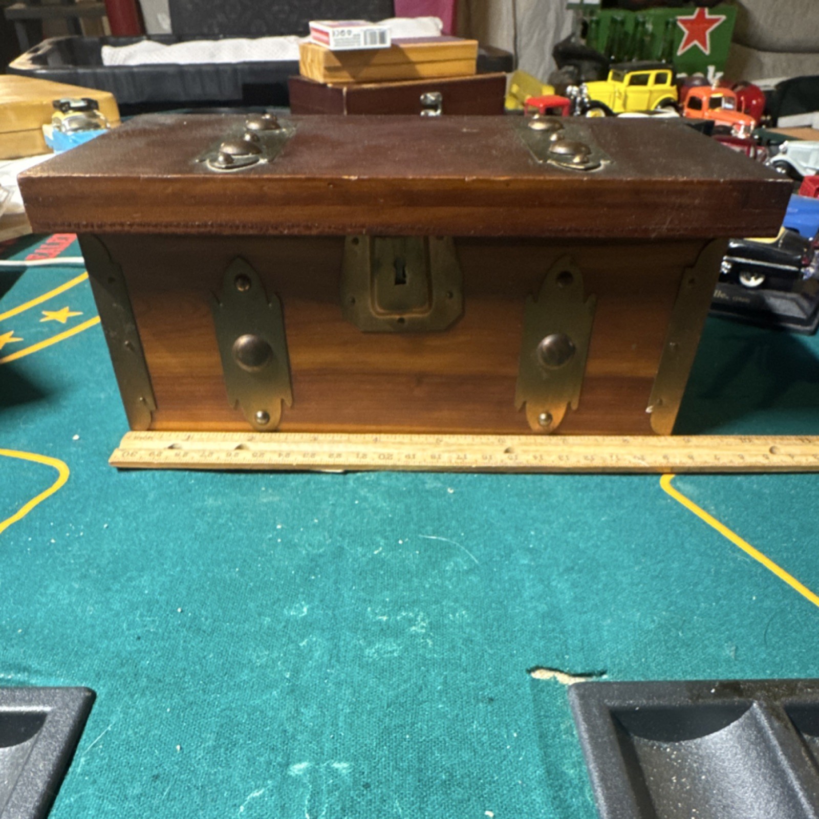 Hamilton Mfg. Company Sturdi Cedar Chest Wood & Metal Primitive Brown Small 1924