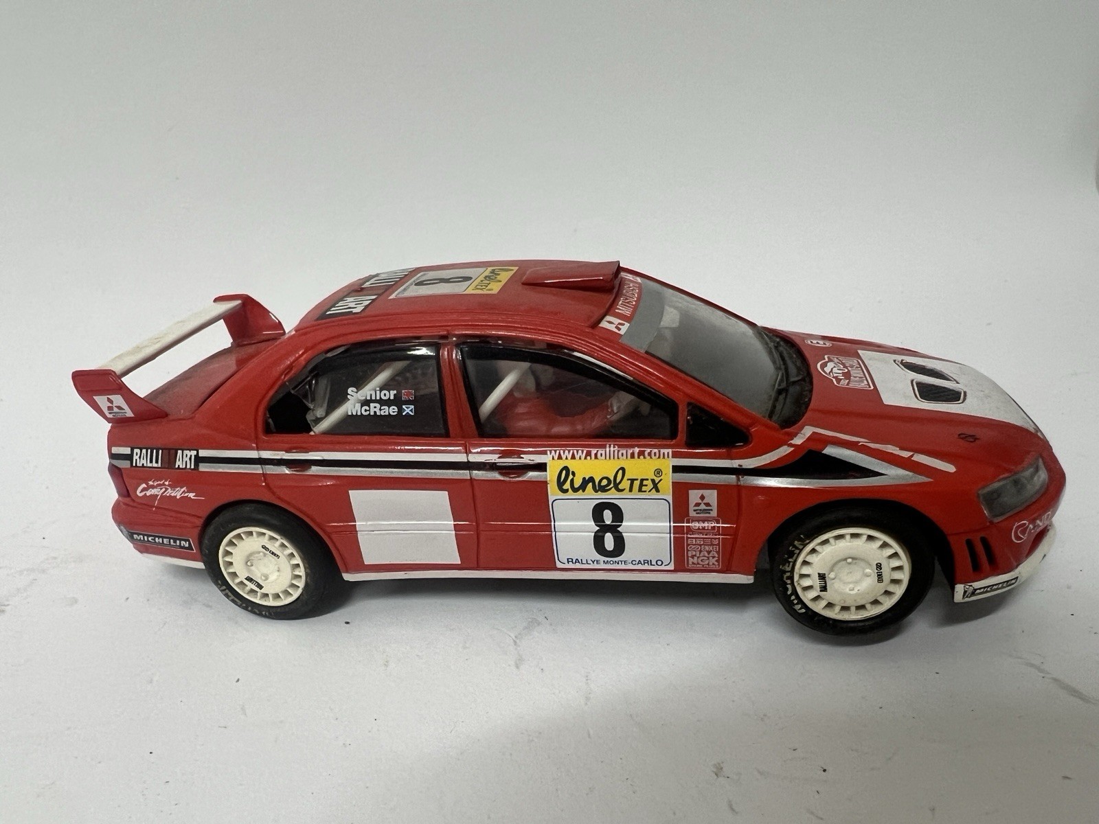 qq 6089  SCALEXTRIC MITSUBISHI LANCER E7 R MONTECARLO 02 #8 Mc RAE