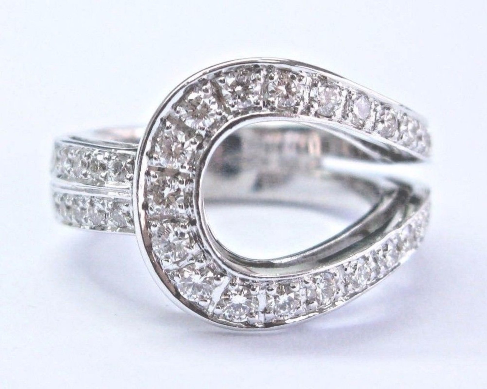 18Kt Di Modolo NATURAL Diamond White Gold Jewelry Ring 1.00Ct Size 6.5