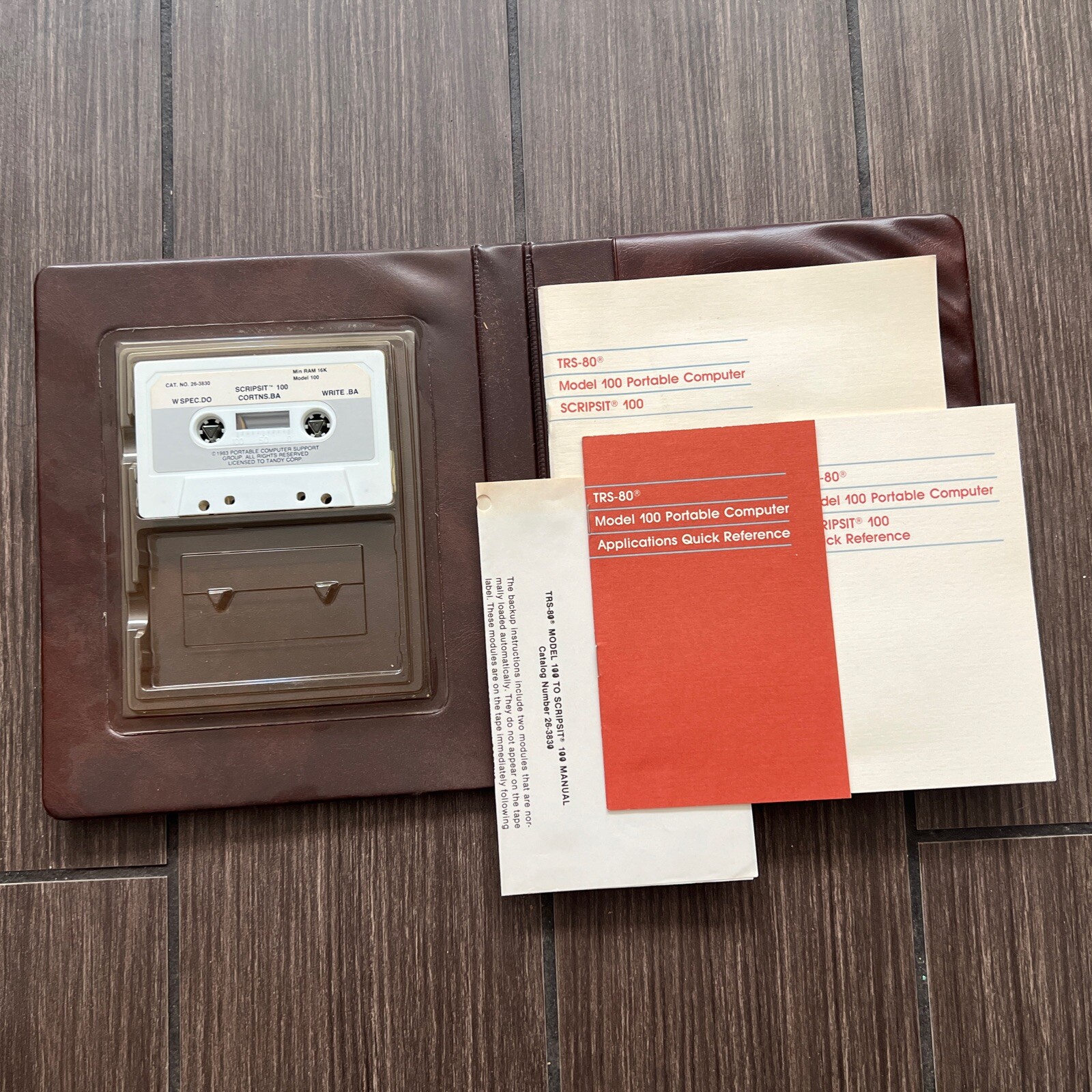 Vintage TRS-80 Model 100 Portable Computer Scripsit 100 With Case 1/1 On eBay