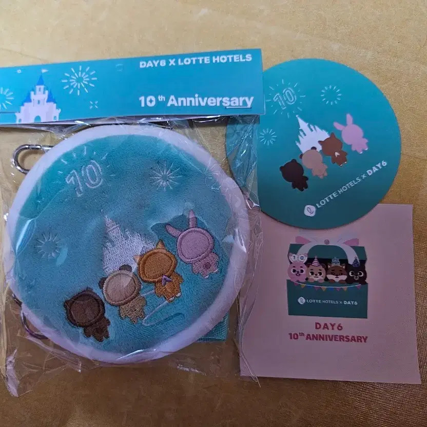 Day6 Lotte Hotel Collaboration Pouch, Includes Ticoaster & Stickers