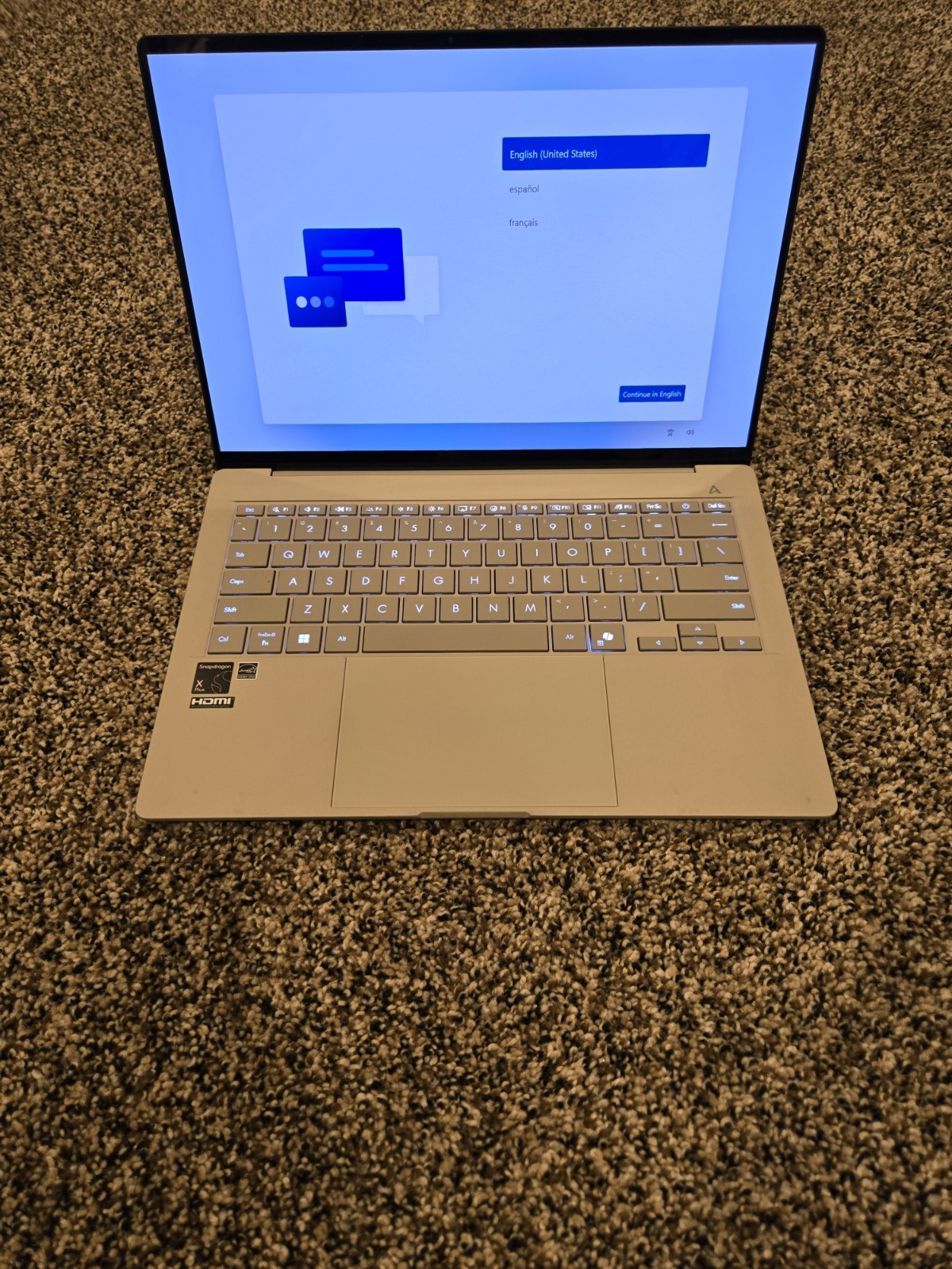 ASUS Zenbook A14 OLED UX3407Q- Snapdragon X Plus, 16GB Ram, 512GB SSD, Win-11