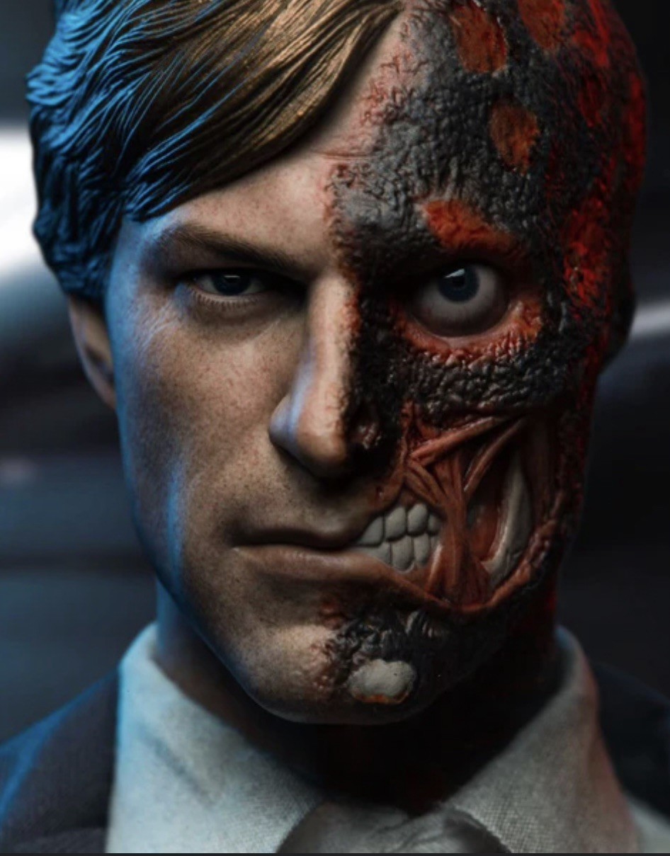 In Stock Hot Toys 1/6 MMS546 Two-Face Harvey Dent The Dark Knight 2.0 ver. New