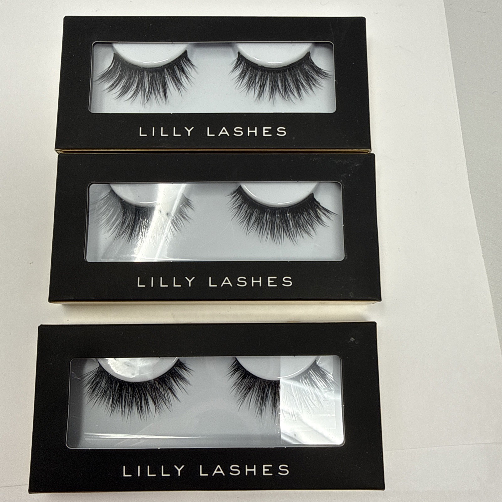 Lot Of 3 Lilly Lashes Premium Synthetic Lashes *Chicago* Eyelashes Natural Look