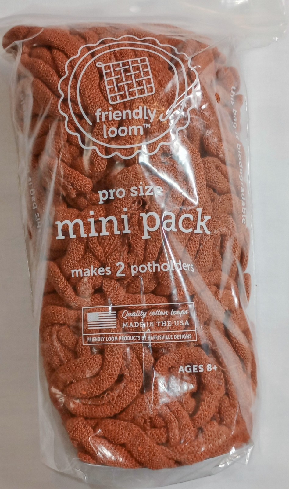 Friendly Loom  10” PRO Spice Potholder Weaving Loops Makes 2 Potholders