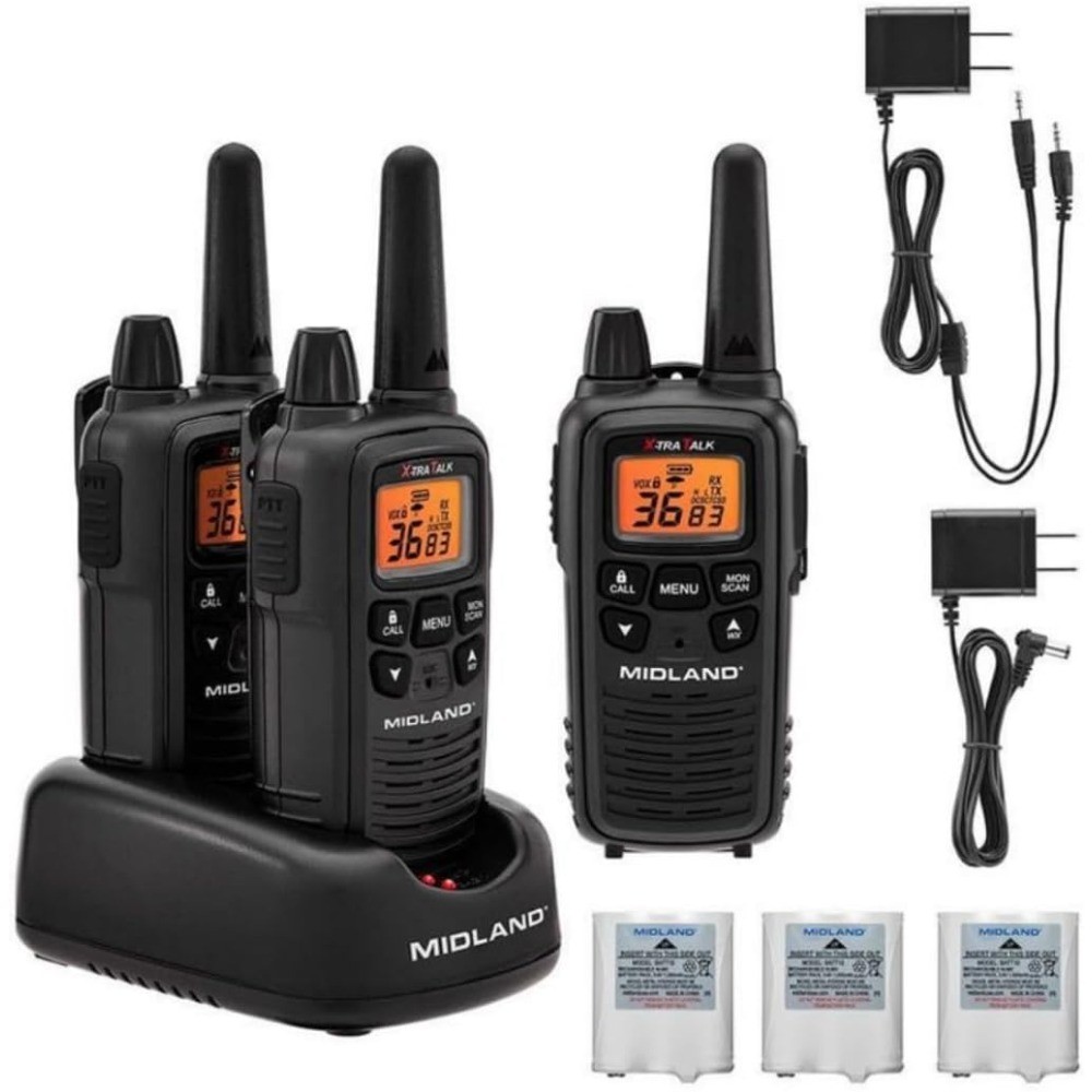 Long Range 36-Channel Two-Way Radios with NOAA Weather Alerts 3-Pack Walkie