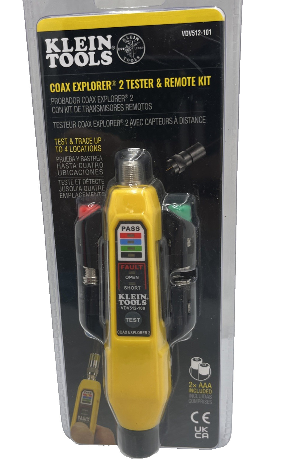 Klein Tools VDV512-101 Explorer 2 Coax Tester Kit with Cable Tester/Wire Tracer