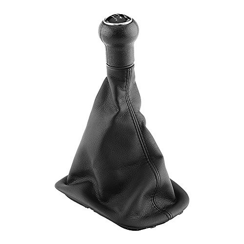 Manual Black Gear Shifter Knob Kit 5 Speed Gear Shifter Knob Gaiter Boot Cover 