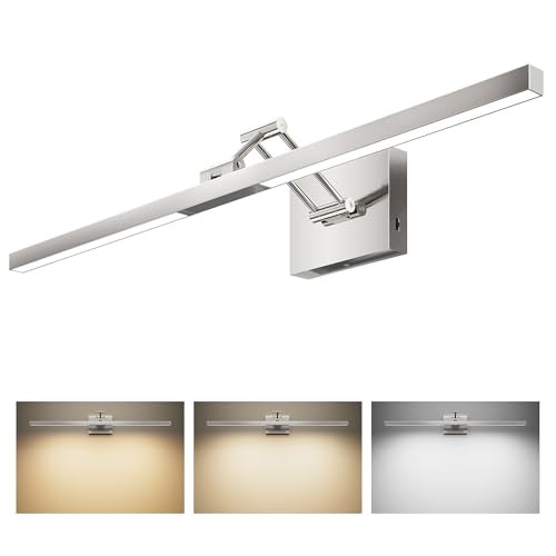  30" LED Bathroom Vanity Light, 3CCT Modern LED Vanity Lights 30 inch Chrome