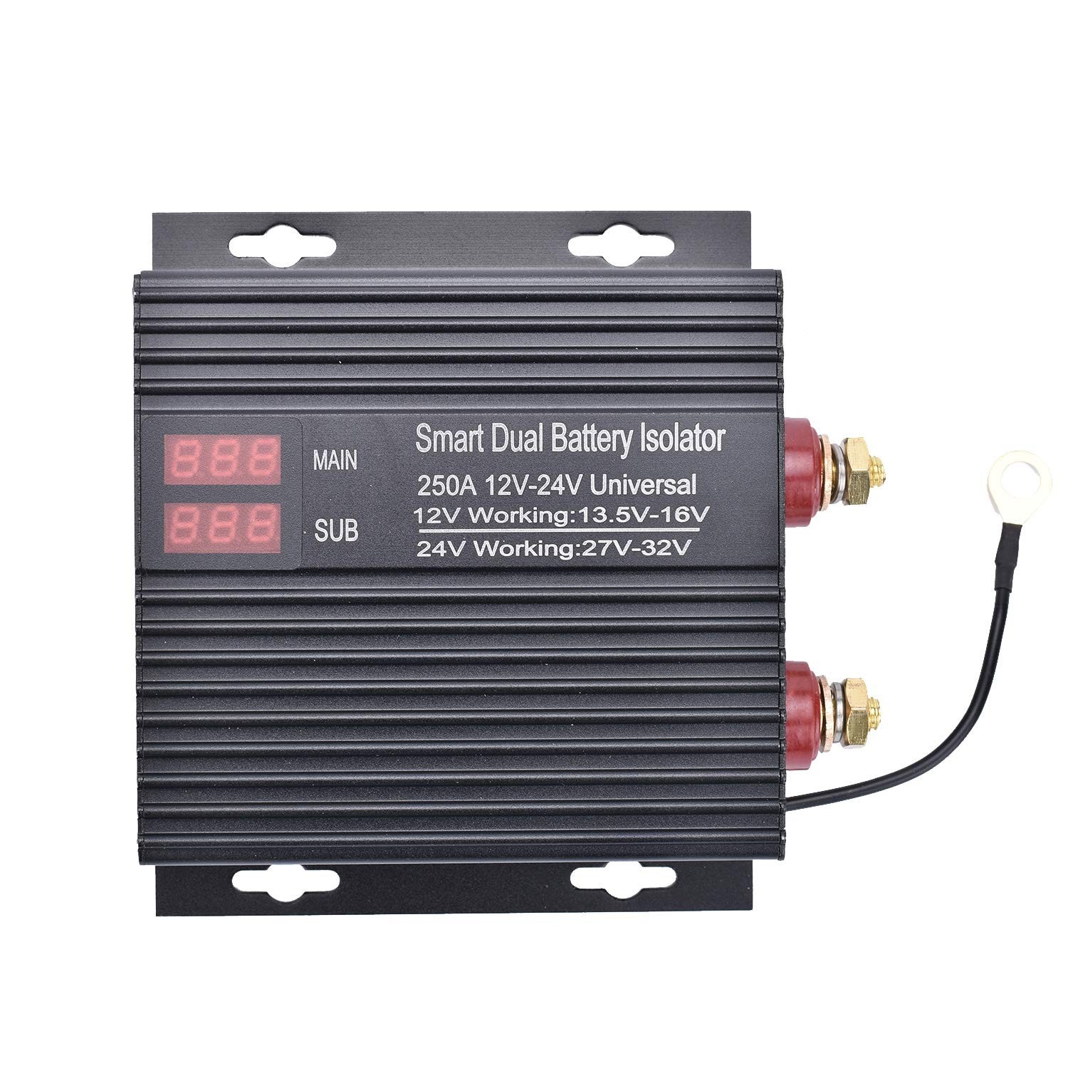 250 AMP Dual Battery Smart Isolator Universal 12V/24V Voltage Sensitive 250Amp