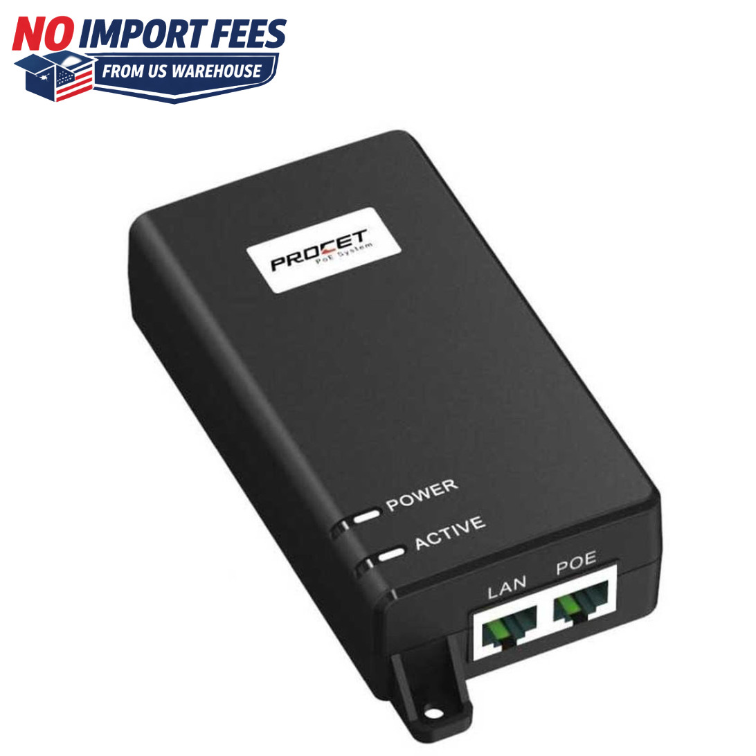 RACOM PWS-AC/PoE-ACT3 Active PoE Injector Power Supply 100-240VAC Industrial Use