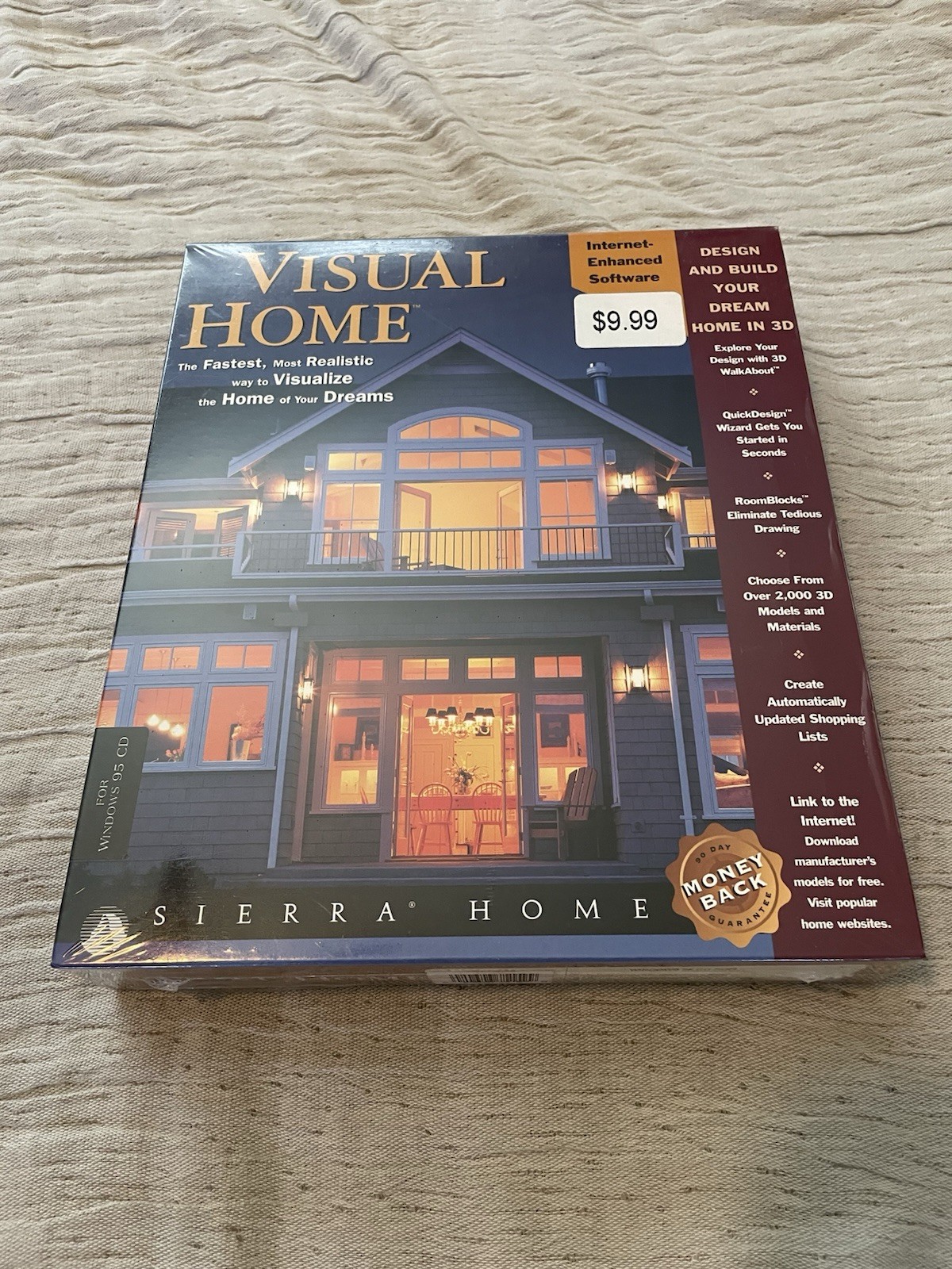 Sierra Visual Home Design 3D Software Sealed Vintage Windows PC Big Box Home 