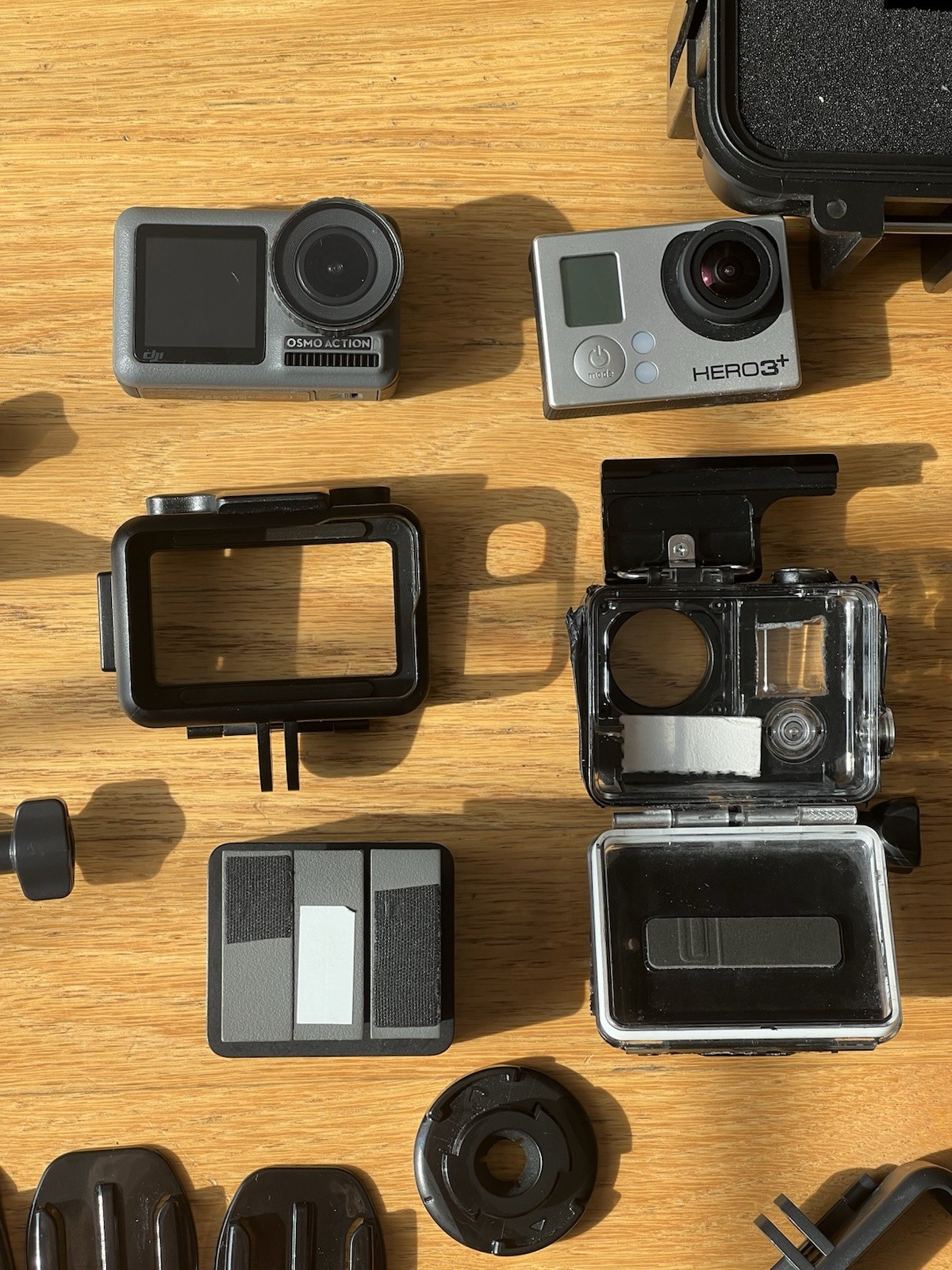 GoPro DJI Osmo Action Camera Bundle Mixed Lot w Case Accessories & Batteries!