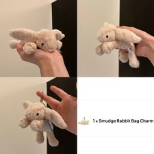 Jelly Smudge Rabbit Soft Plush Bunny Bag Charm Cat Keychain Gift Toy
