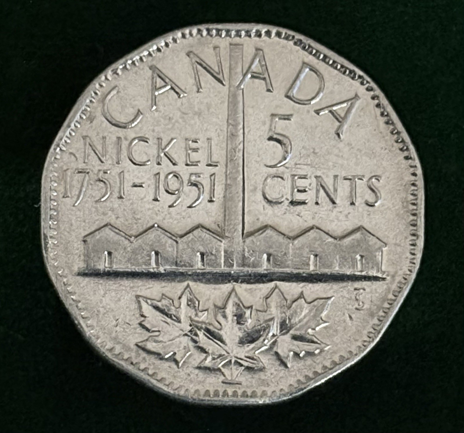 1751-1951 5 Cents Canada 200th Anniversary of the Nickel BU