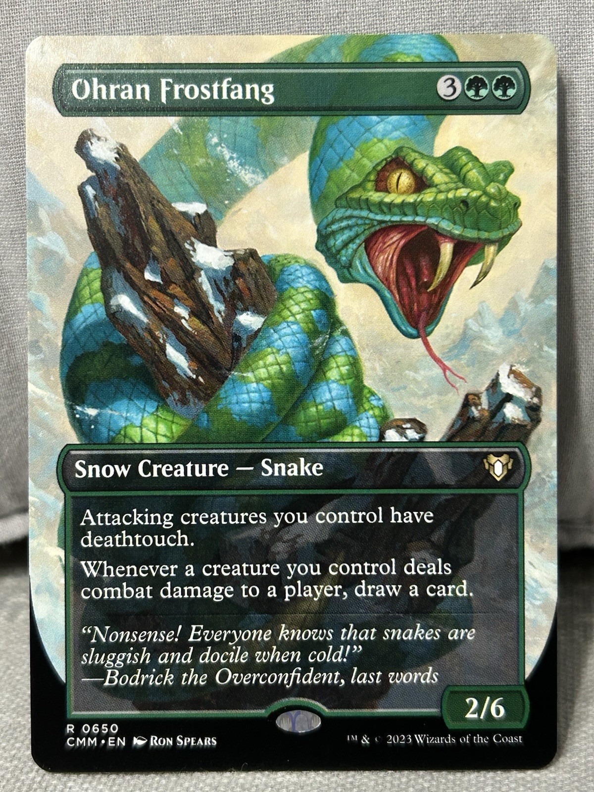 Ohran Frostfang BORDERLESS Commander Masters LP MTG