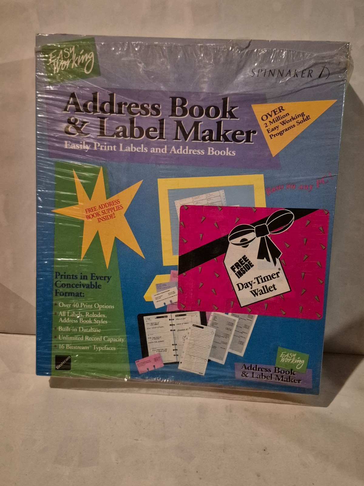 Spinnaker Address Book & Label Maker 1992 IBM