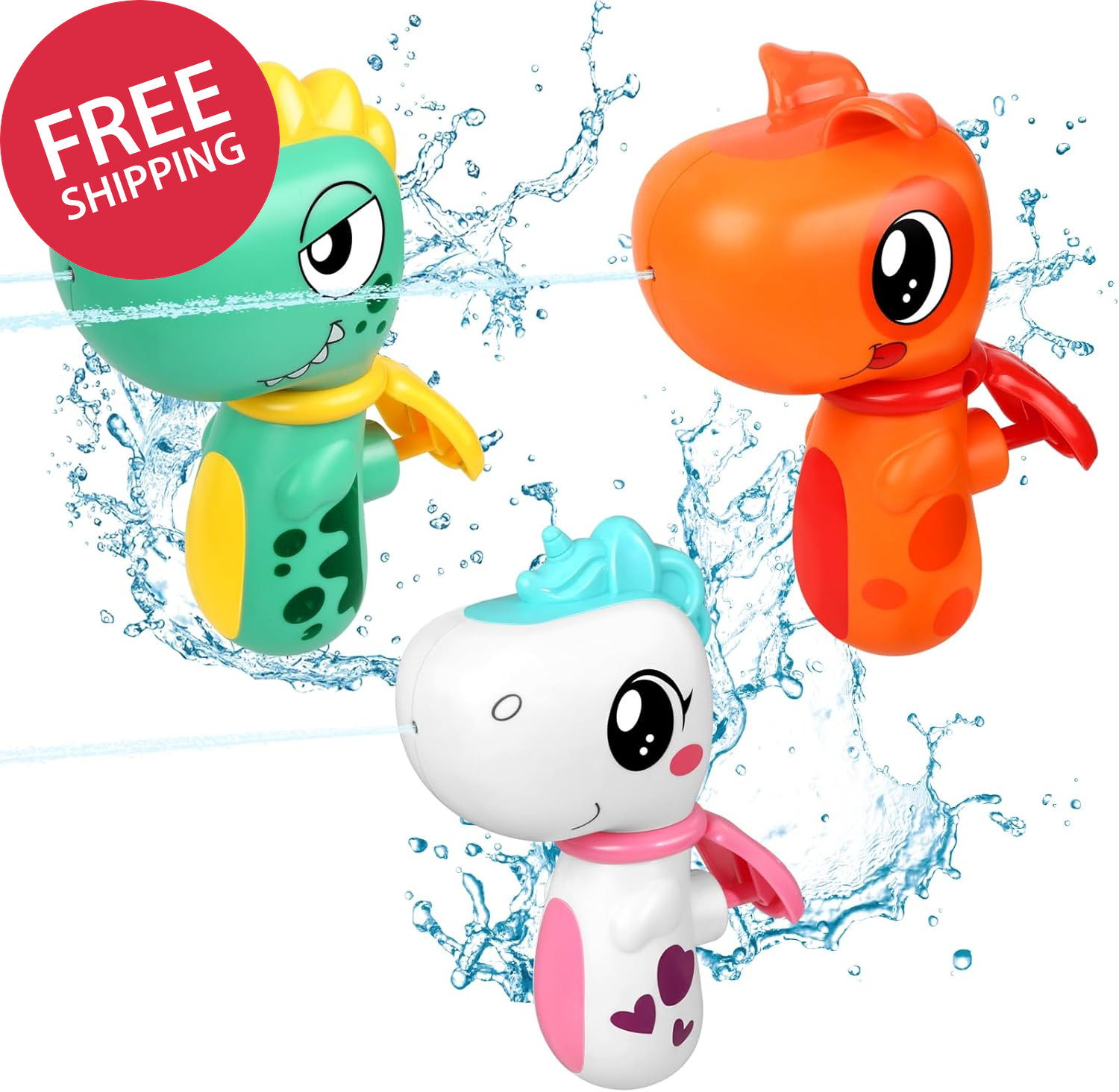 Water Gun Toys 3 Pack, Toys for Kid 3 4 5 8 12 Year Old Boys, Squirt Pistol Wate