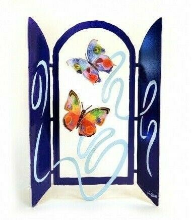 Pop art Metal " Spring Window " sculpture hand painted by DAVID GERSTEIN