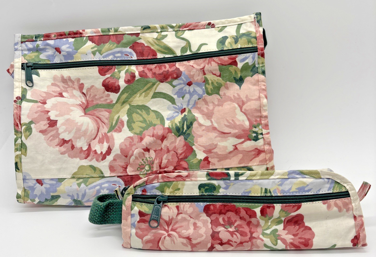 Nordic House Designs NYC Floral Makeup Cosmetic Travel Bag VTG Purse Pouch (2)