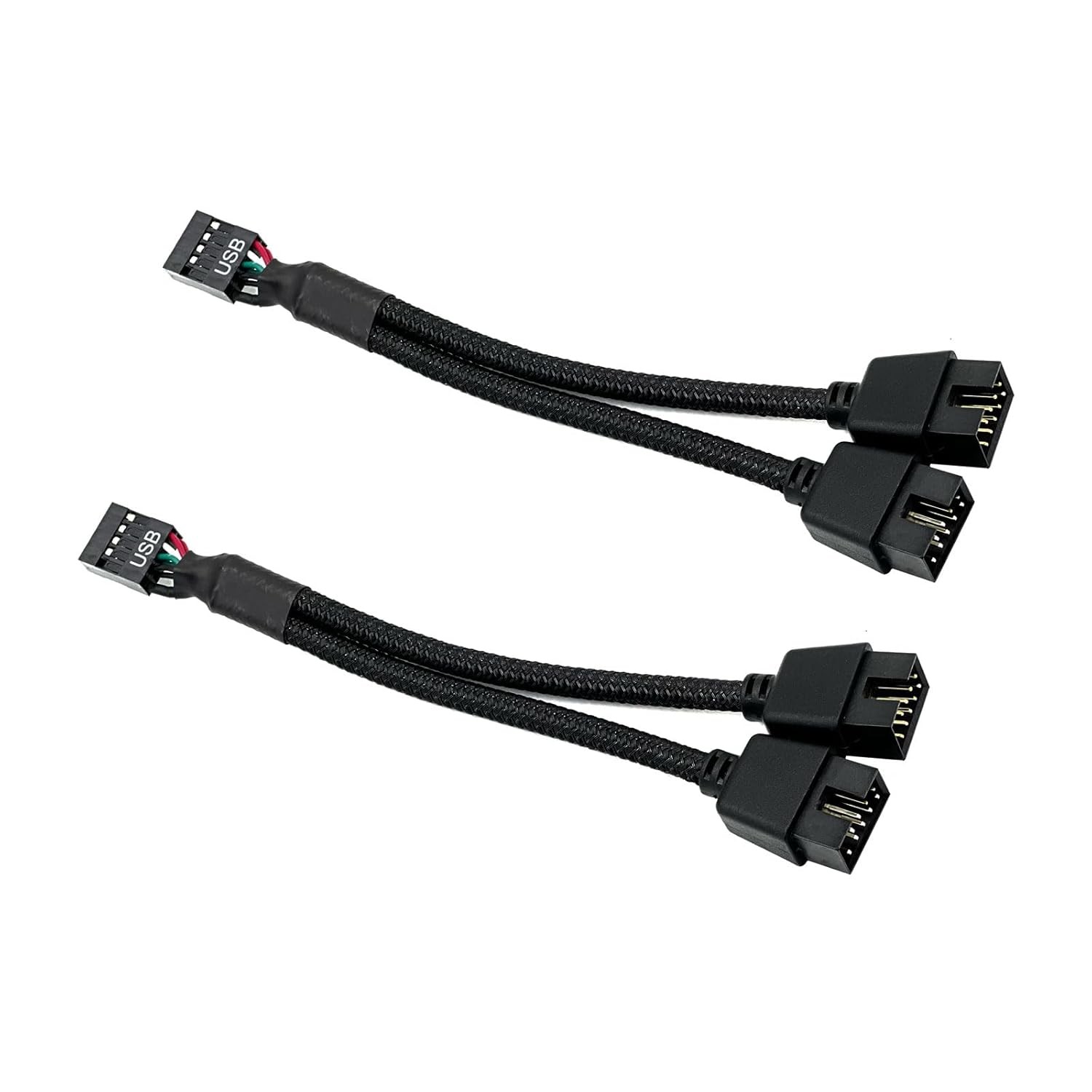 Motherboard USB Header Splitter 9Pin to Dual 9Pin Extension