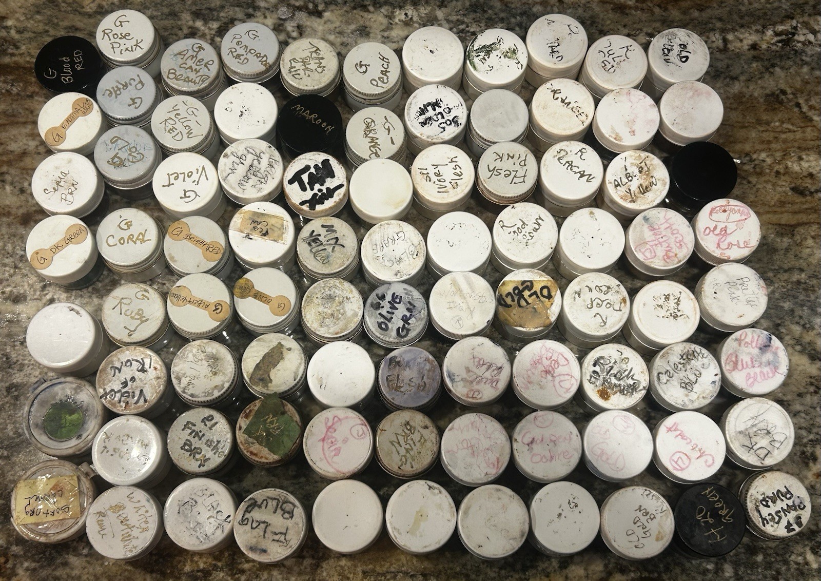 Vintage Porcelain China Paint Enamel Paste Lot Mixed Colors Artist Estate