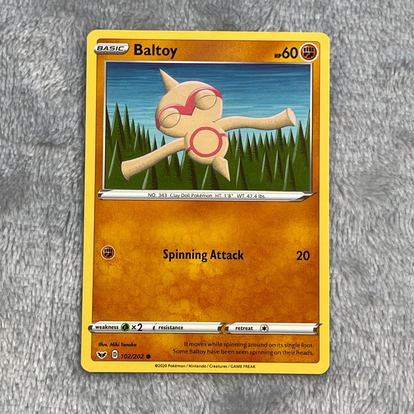 Baltoy 102/202 - Sword & Shield - Common - Pokemon Card TCG - LP
