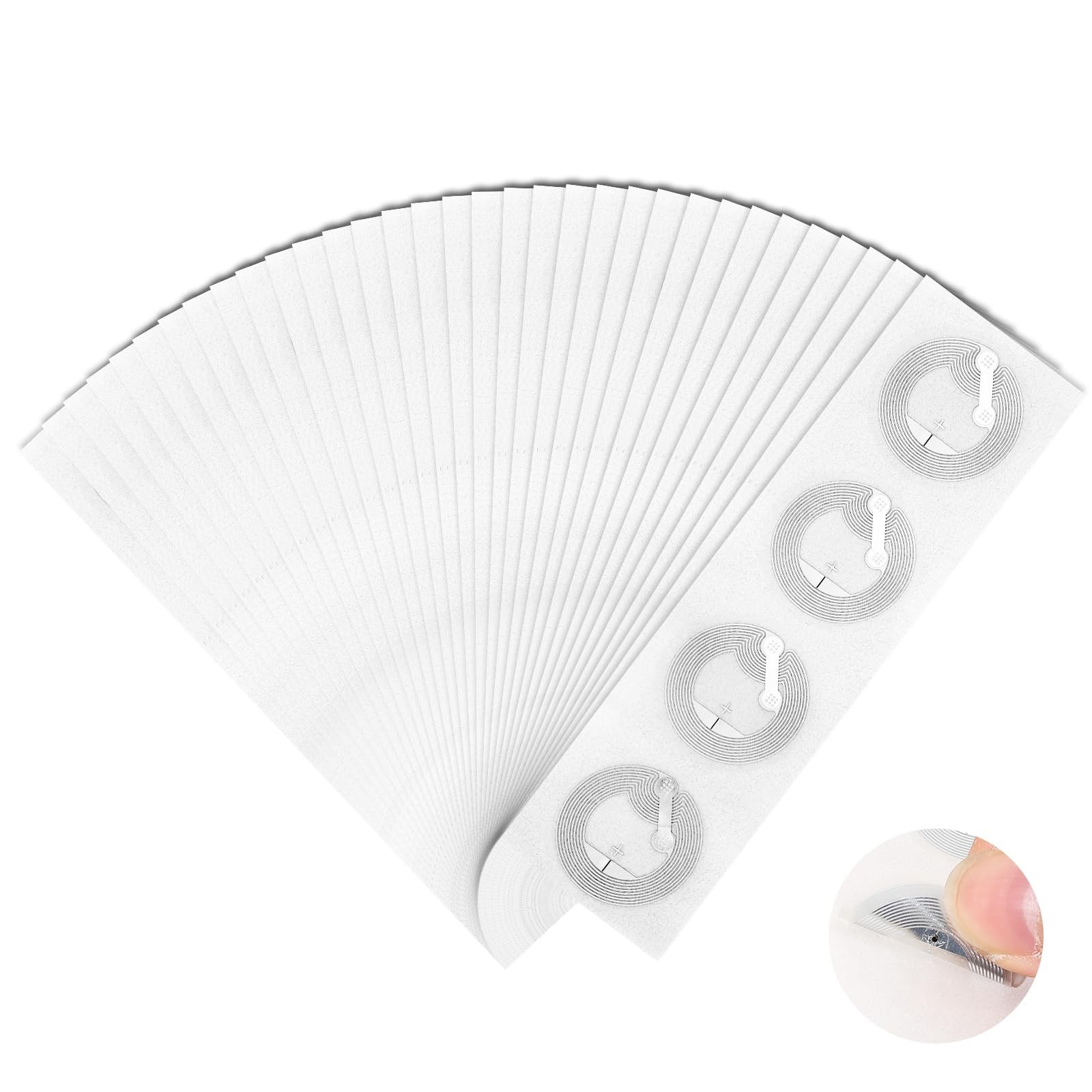 100pcs NFC Tags Sticker 2.1 x 1.1 cm / 0.83 x 0.43 inch, Transparent 