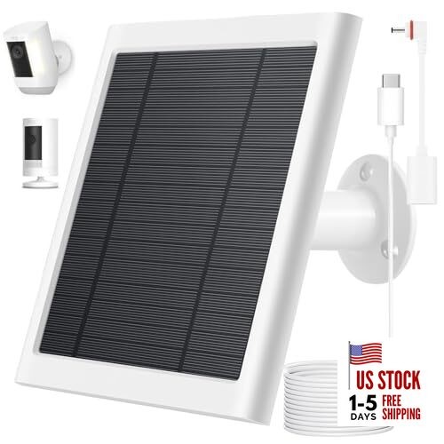 Solar Panel for Ring Camera, Compatible with Rings Spotlight Plus/Pro & 1Pack