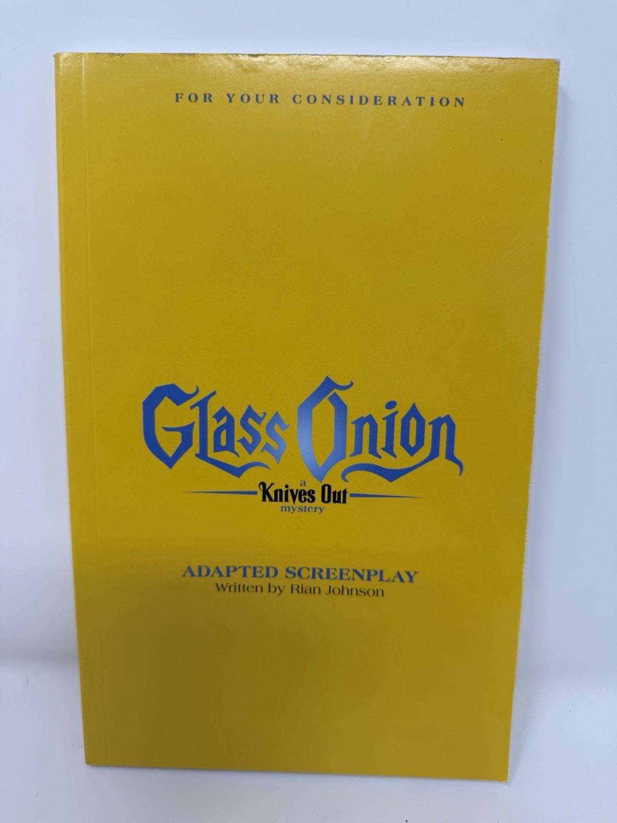 Glass Onion: A Knives Out Mystery - FYC Adapted Screenplay/Script - Rian Johnson