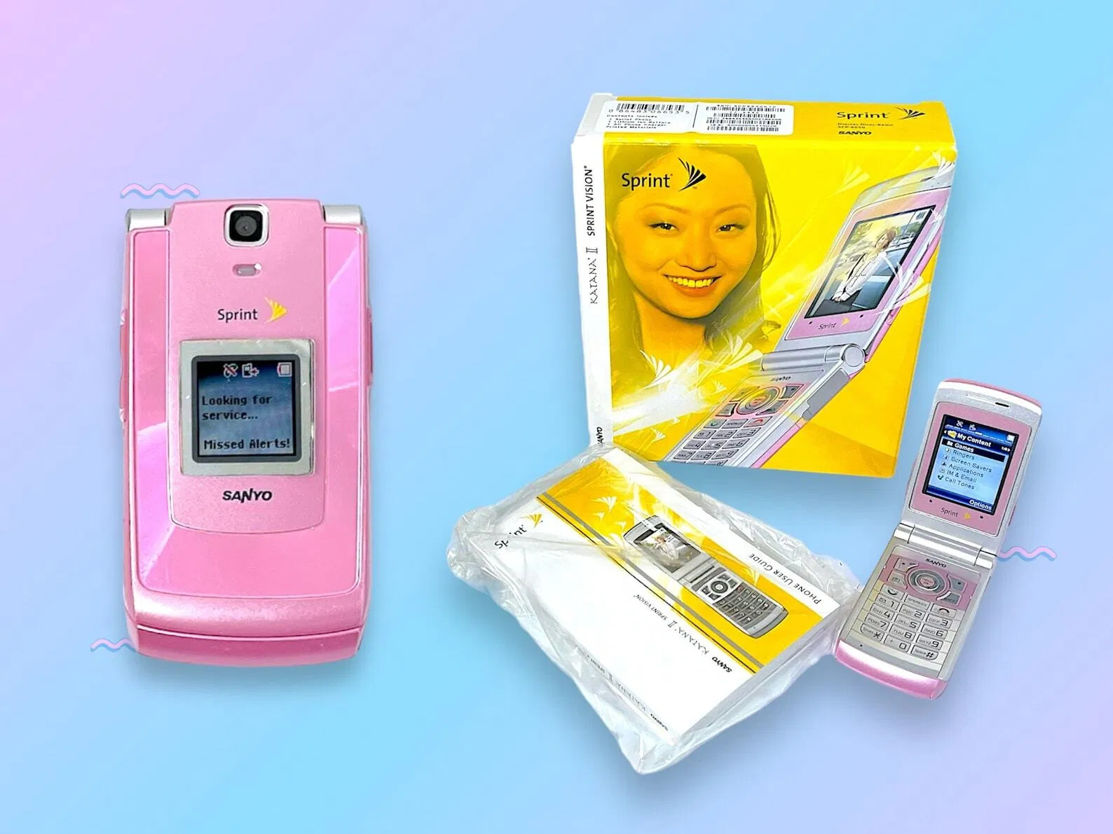 Vintage Y2K Pink Sanyo Camera Flip Cell Phone. Rare.Works!